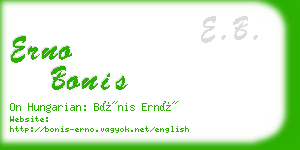 erno bonis business card